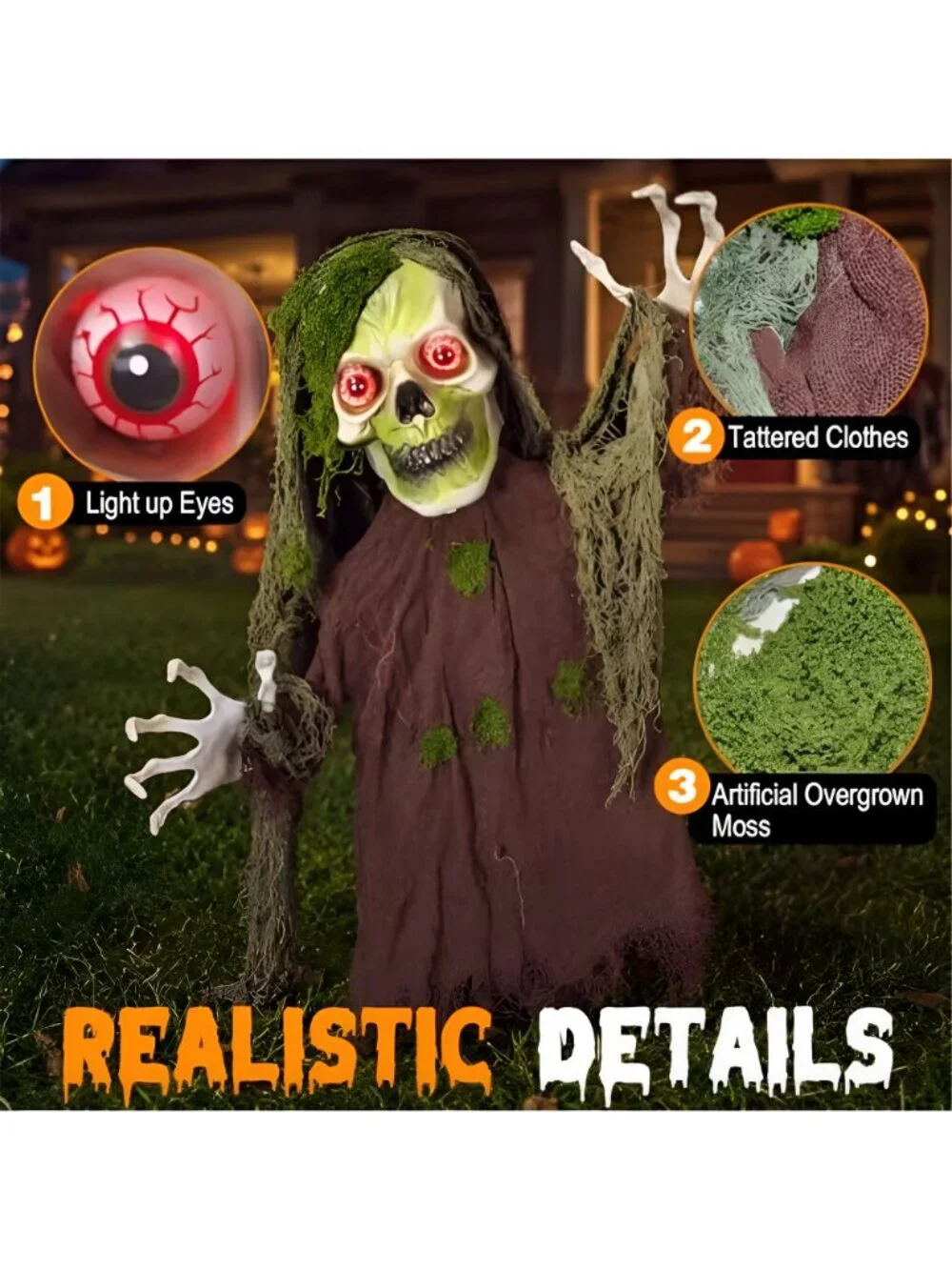 Halloween Decoration Outdoor Animatronic Zombie Groundbreaker, Halloween